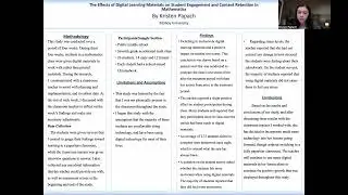 Effects of Digital Learning Materials in Mathematics by Kristen Papach, Advisor, Dr. S Smith-Sanchez