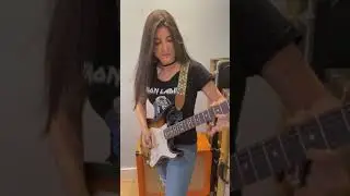 Iron Maiden: Hallowed Be Thy Name - Solo Cover (J&eacute;ssica di Falchi) #ironmaiden #davemurray #guitar