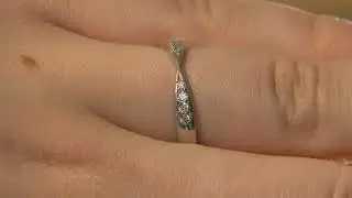 WR5050 0.15 Carat Bow Tie Effect Ladies Diamond Wedding Ring