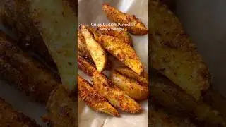 Crispy Garlic & Parmesan Potato Wedges🔥 #asmr