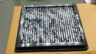 ทดสอบ กรองเปลือยผ้า FABRIX eco air filter ด้วยแป้งฝุ่น