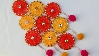 Woolen Crafts Ideas || How to Make Wall Hanging Using Woolen For Room Decor - DIY arts and crafts