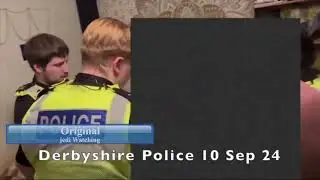 UK Derbyshire Police break into elderly couples home after reports driver may have crashed into car.