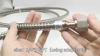 1/4 NPTF Stainless Steel 316 High Pressure Flexible Hydraulic Oxygen Natural Gas Filling Hose Pipe