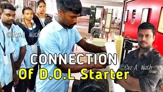 Connection Of 3 Phase Line With D.O.L Starter || AC Motor DC Generator Set || Svz A*Nath Workshop ||