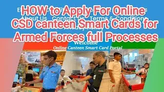 How to apply for online CSD Canteen Smart Cards for Armed Forces personal step by step process