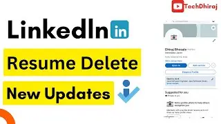How to Remove Resume/CV from LinkedIn |How to delete Resume/CV from Linkedln