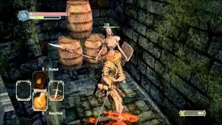 Dark Souls - How to get from the bridge to the blacksmith for noobs