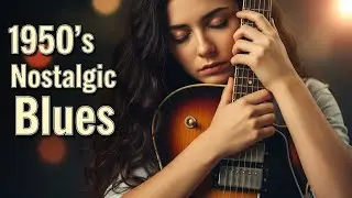 1950s Nostalgia Blues - Emotional Guitar Music with Vintage American Life Footage