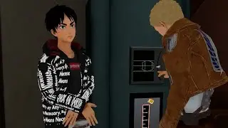 Eren teaches the scouts how to play among us
