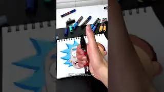 Drawing Rick and Morty with Posca Markers! Fusion effect! (#Shorts)