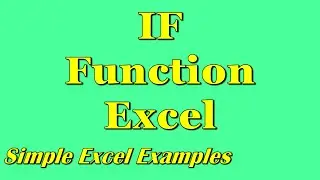IF Function Excel (Simple Example)