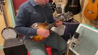 1970s Aria M-300 two-point electrified mandolin