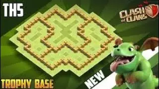 NEW Town Hall 5 (TH5) TROPHY/WAR Base Design 2018!! COC Best Th5 Trophy Base Layout - Clash of Clans