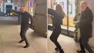 Wheel of Fortune&rsquo; Fans React as Pat Sajak Dances With Daughter Maggie in NYC Street