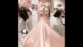 Vestido corte sirena con blusa corte romano.