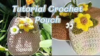How to crochet pouch | Tutorial crochet cute pouch 