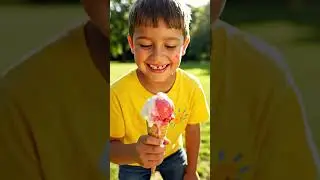 Ice Cream Brain Freeze: Epic Kid Reaction! 🍦😂 #BrainFreeze #icecreamtime  #HappyKids