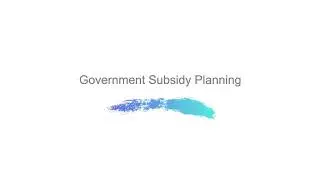 Government Subsidy Planning Pivotal CPA