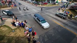 Processional for fallen Lincoln police officer Mario Herrera leaves Omaha.