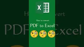 How to convert PDF to Excel #pdf #shorts #excel #exceltips #exceltutorial #msexcel #exceltrick