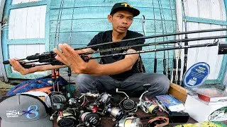 Bongkar Alat Tempur Mancing dari TEAM SEAHAWK FISHING,, Joran Reel Umpan PE dll !!