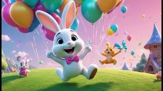 Bobby Bunny Finds a Balloon | Joyful Bunny Song for Kids | Fun Toddler Nursery Rhyme