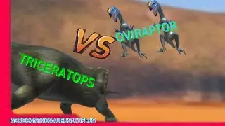 Epic dinosaur battle match s1 ga 2 triceratops vs oviraptor showdown #dinosaurbattle @pong1977 
