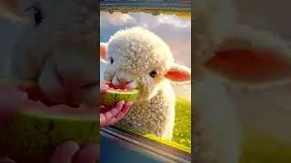 Guess what the lamb ate today?What else do you want the lamb to eat?#cute #cut #funny #sheep