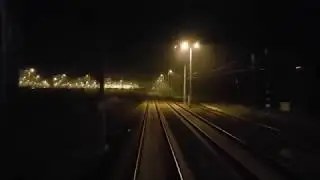 Przejazd EIC Polonia ciemną listopadową nocą w podkutym wagonie + EIC Comenius
