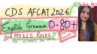 MY CDS ENGLISH PAPER ANALYSIS,with my 125 RULES PART-2
