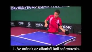 Stiga asztalitenisz oktatófilm 3  rész   Tenyeres fogadás