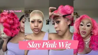 Pink Curl Lace Wig Install!💕 Watch How To Transform & Makeup (Dyed 613 Blonde) #ULAHAIR