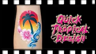Quick Tropical Face Painting/Arm Design