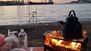 ISSIZ KOYDA TEK BAŞINA KAMP VE BALIK AVI. SURVİVAL