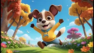 Seven Silly Puppies Bark and Run | Fun Kids Song | Playful Animal Rhyme