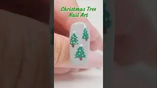 Easy Christmas Tree Nail Art 🎄 #nailart #christmas