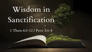 Wisdom in Sanctification [Prov 3:1-8 / 1 Thess 4:3-12] - J Fourie
