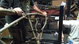 1942 wlc wla 45ci #143 frame restoration straightening rebuild bike repair harley by tatro machine