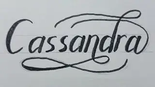 How To Write Calligraphy Name For Beginners Easy / Writing Art On Paper Step By Step 80