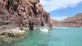 Cliff Jumping at Isla Partida, Baja