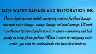 water damage repair service