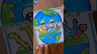 World Wildlife Day Drawing | DIY Save Wildlife project #shorts #shortvideo #youtubeshorts #short