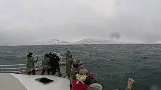 360&deg; video. Akureyri, Iceland. Whale watching tour. 10-31-25. 