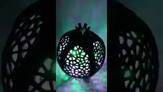 Epic closeup shots of color changing pomegranate lamp - 3D printed light