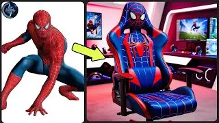 SUPERHEROES But GAMING CHAIR 🎮🦸&zwj;♀️ All Marvel & DC Characters 2024🔥