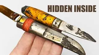 Something Was Hidden Inside This Old Puukko | Antique Restoration ASMR