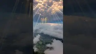 Beautiful sunrays from clouds #naturelovers