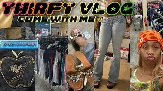 TRIP TO THE THIRFT , Thrifting My DREAM WARDROBE - 90s Fashion , designer finds & MORE!