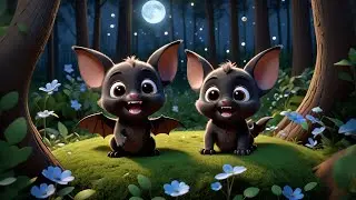 Four Baby Bats in a Bubble Bath | Fun Bat Song for Kids | Animal Rhymes and Bath Time Adventure
